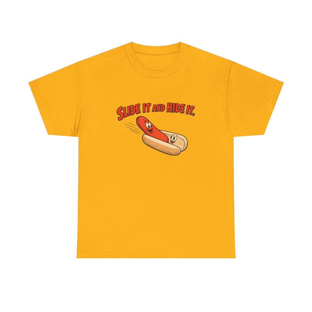 Funny Hot Dog & Bun Cartoon T-Shirt — Cute Graphic Tee